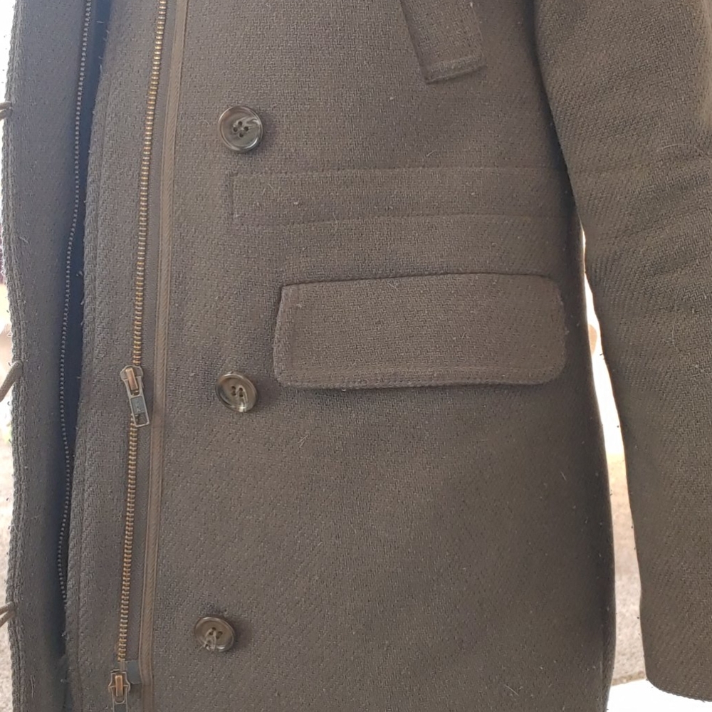 ๐J.Crew Stadium Cloth Nello Gori Wool Coat Hood - Picture 8 of 16